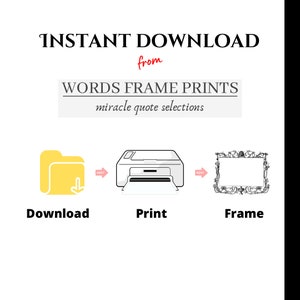 Bismillah. Hello, Listener. This photo is a guide on 3 easy steps on how to use this product, namely DOWNLOAD, PRINT, FRAME, and this 'Print Frame Word' product is ready for you to apply. Alhamdulillah