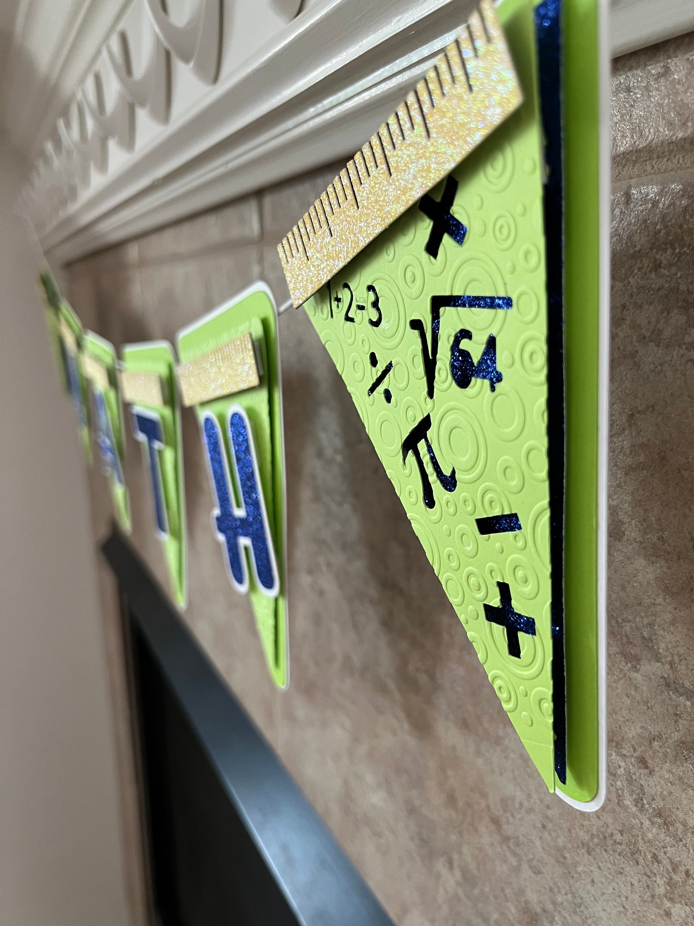 MATH CLASSROOM TRIANGLE Banner: Back to School Decor-classroom ...