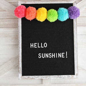 Rainbow Classroom Decor/Rainbow Pompom Garland/Bright Classroom Decor/ Bright Rainbow Pompom Garland/Birthday Party Decor