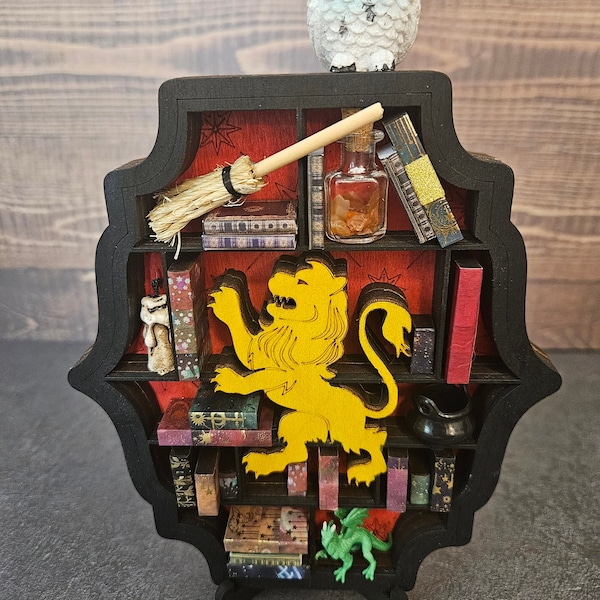 Lion House Wizard School Miniature Shelf