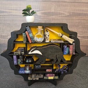 Badger House Wizard School Miniature Shelf
