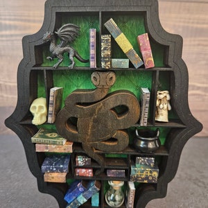 Serpent House Wizard School Miniature Shelf