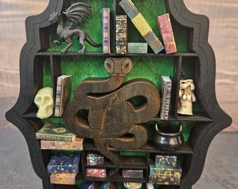 Serpent House Wizard School Miniature Shelf