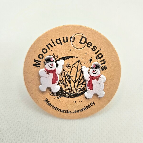 Pave Snowman Stud Earrings
