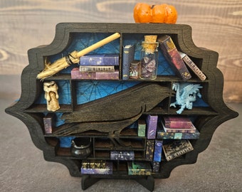 Raven House Wizard School Miniature Shelf