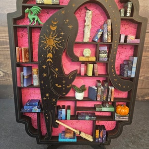 Black Cat Miniature Bookshelf