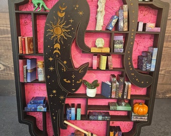 Black Cat Miniature Bookshelf