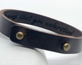 Mens Bracelet Hidden Message,Personalized Men Bracelet,Leather Custom Bracelet,Engraved Bracelet,Bracelet For Men,Unisex Custom Bracelet