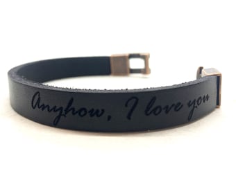 Bracelets for Men Personalized Jewelry Leather Custom Bracelets Gifts for Him Unisex Bracelets Engraved Bracelets Men Father's Day Gifts