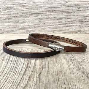 Minimalist cross Bracelet, Unisex Personalized Leather Bracelet For Men Religious Jewelry for Him,  Baptism Gift For Boyfriend, Dad Bracelet