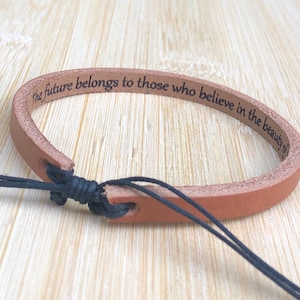 Adjustable Personalized Leather Bracelet,Unisex Custom Bracelet,Bracelets for Women Personalized,Couples Bracelet,Leather Personalized Gift