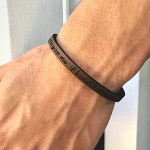 Gepersonaliseerde dunne leren armbanden Aangepaste leren armbanden Gegraveerde leren armbanden Unisex cadeaus Koppelarmbanden Dunne leren armband