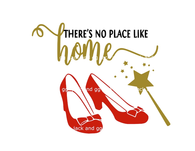 Wizard of Oz No Place Like Home Svg Png Dxf Eps Pdf Ruby Red - Etsy