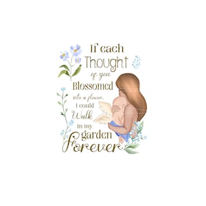 Walk in my Garden Gedicht, Baby Loss Memorial Poem png , Baby Junge , Mama hält Engel Baby , Baby Fußabdrücke, Engel Flügel, Heiligenschein, Kinderverlust