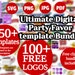 Digital Party favor templates and logos bundle svg png ,Templett video tutorial instructions included , chip bag template , candy wrapper  