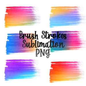 Gradient Brush Strokes Bundle  | Sublimation PNG Download | Digital Download | Background Elements