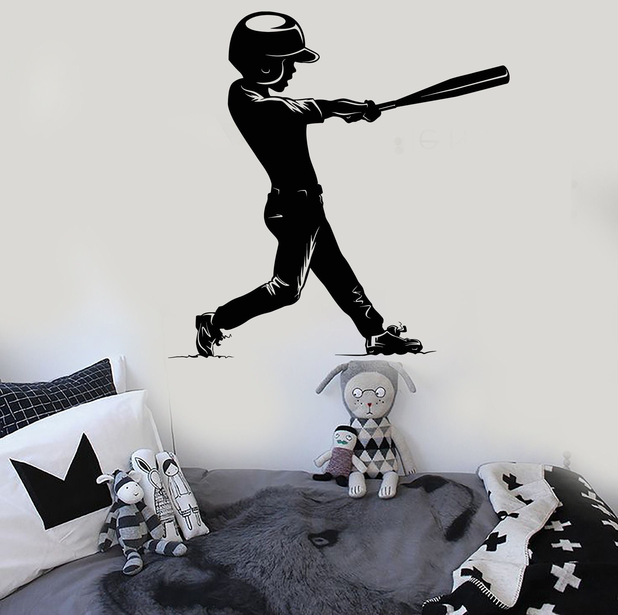 Vinyl Wall Decal Baseball Bat Game Sports Decor Stickers - Etsy
