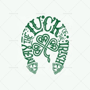 May the Luck of the Irish | Celtic Cross | PNG SVG Vector Digital Download | Sublimation