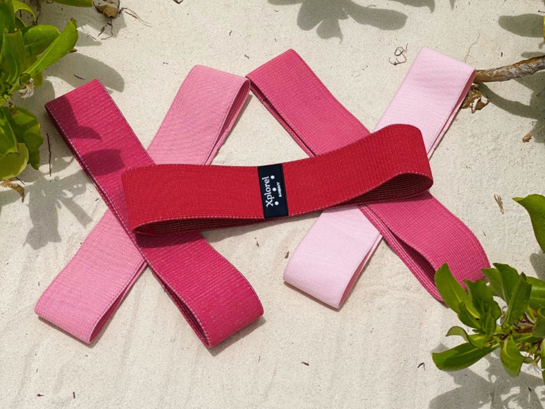 Strength Training Band Set of 5 W/ Carrying Bag, Workout Guide