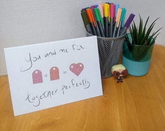 Tú y yo encajamos perfectamente, San Valentín.