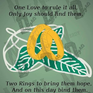 Lord of the Rings Wedding Card Etsy