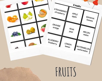 Fruits Language Flash Cards