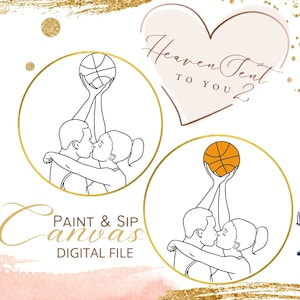 Paint and Sip, Love and Basketball, Drawing
