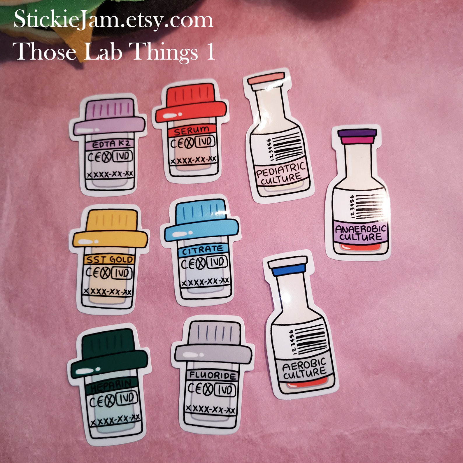 Cute Laminated Vinyl Science Hospital Laboratory Stickers / Etsy