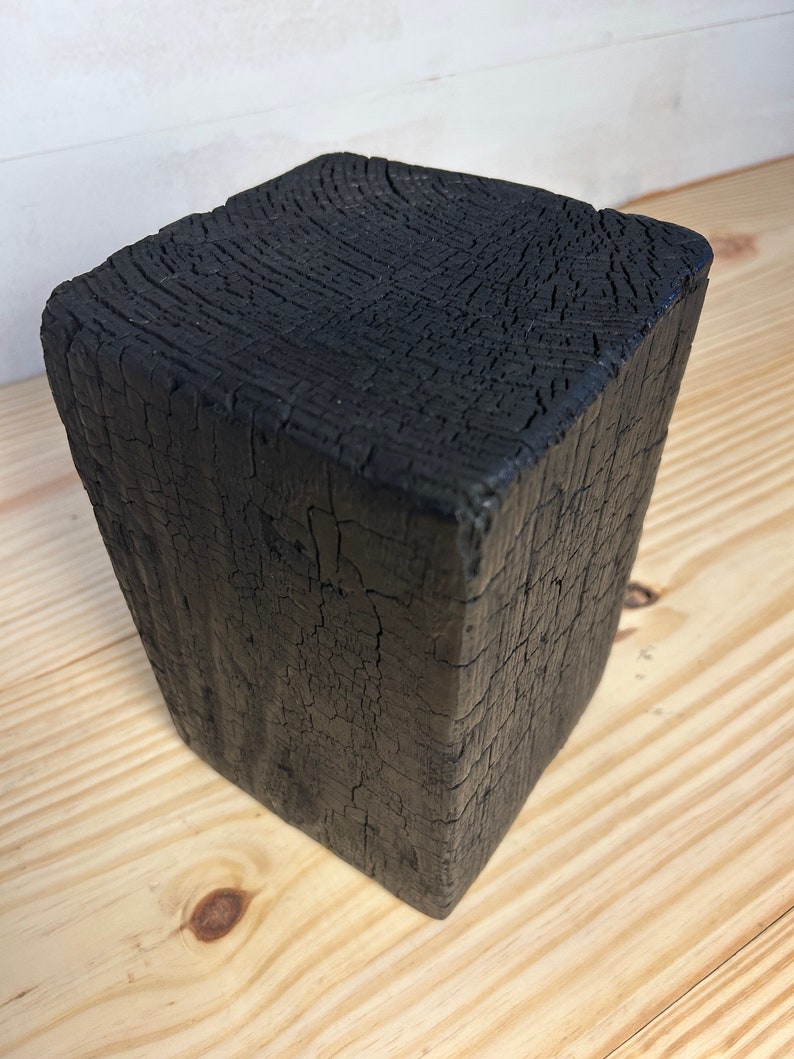 Yakisugi, shou sugi ban 6x6x9 Pedestal image 1