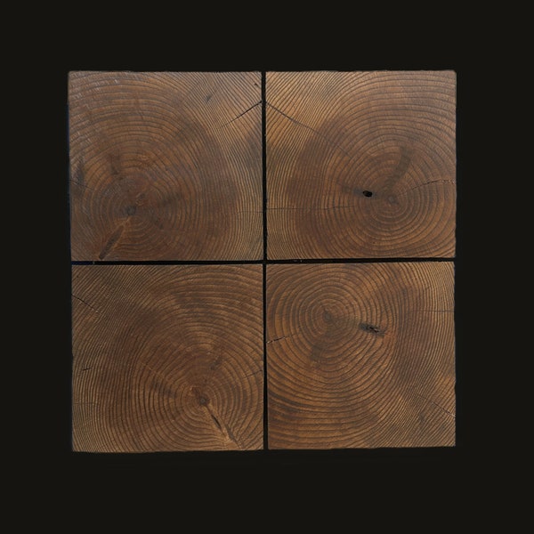 End Grain Wood Tile 6” x 6”