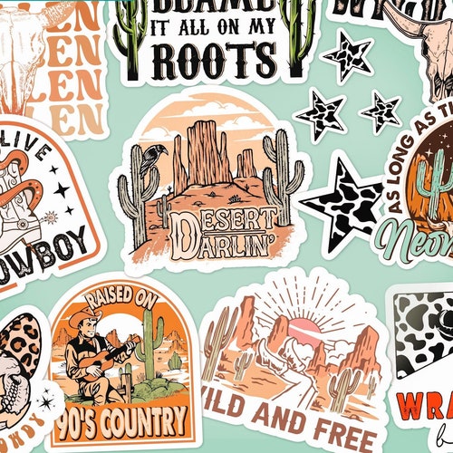 Western Sticker Pack - Etsy