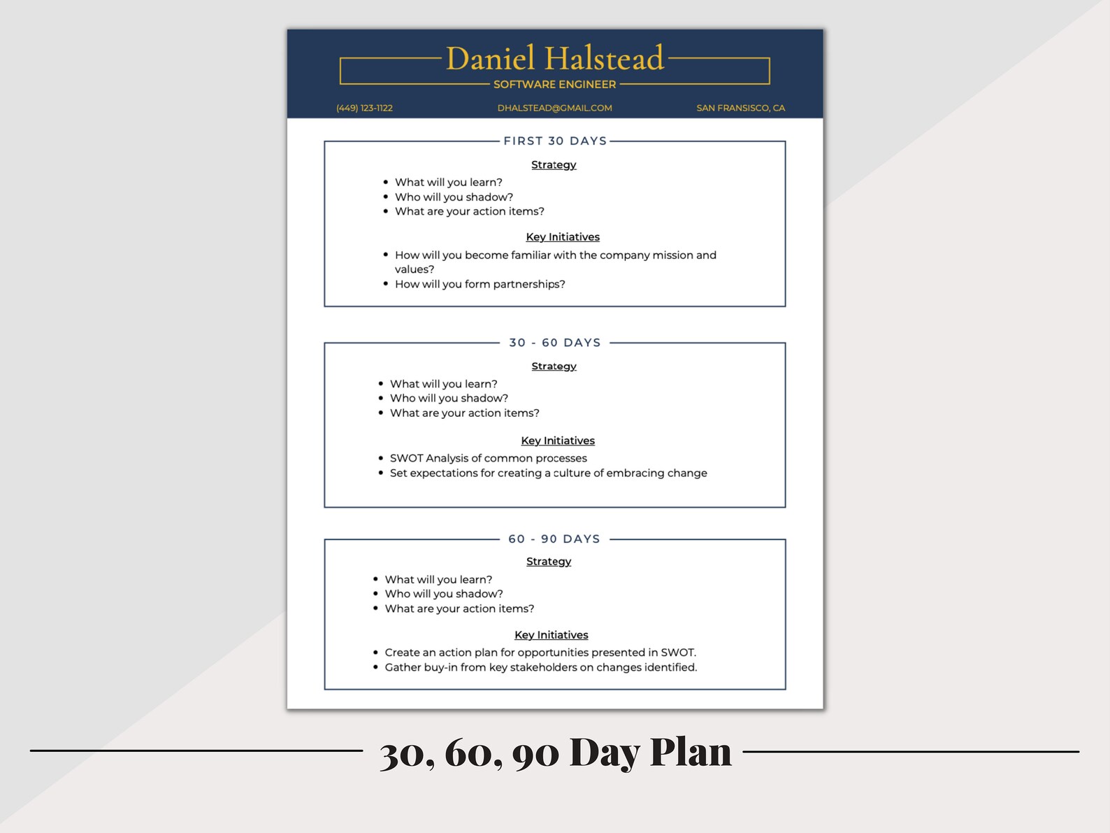 Modern Resume CV Template, ATS Friendly, Includes Cover Letter