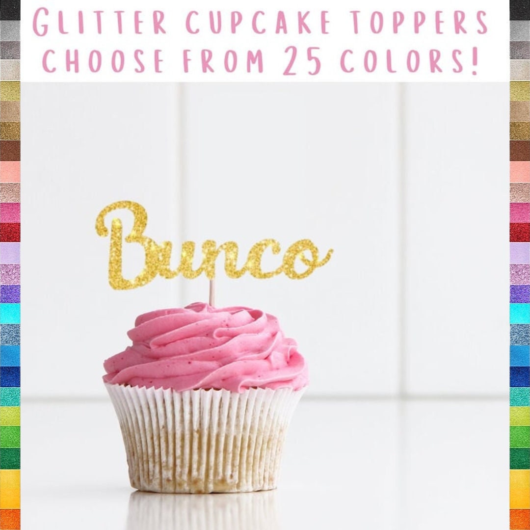 Bunco Cupcake Toppers Cupcake Toppers for Game Night Bunco Etsy