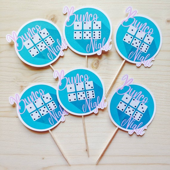 Bunco Cupcake Toppers Bunco Game Bunco Party Decor Bunco Etsy Australia