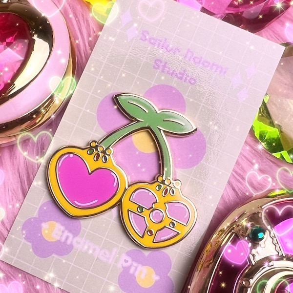 Sailor Moon Chibi Moon Cosmic Brooch Cherry Gold Plated Pin