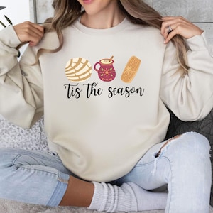Mexican Christmas sweatshirt, Navidad sweatshirt,Concha sweatshirt,Tamale shirt, Spanish Merry Christmas, Spanish Shirt, Feliz Navidad shirt