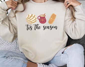Mexicaans kersttrui comfortfood, Feliz Navidad-shirt