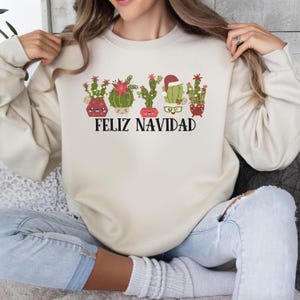 Feliz Navidad Sweatshirt, Spanish Merry Christmas Shirt, Christmas Light Sweater, Mexican Xmas Gift, Family Holiday Outfits, Latina Gifts