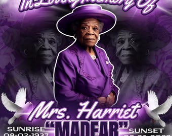 Memorial template - digital file