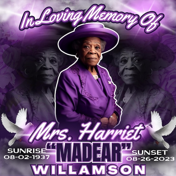 Memorial template - digital file