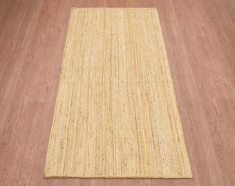 Alfombra de yute beige Pasillo Entrada Wat Cocina Lavandería Sala de estar Alfombra de yute Alfombra personalizada 2x8 8x10 2x16 pies.