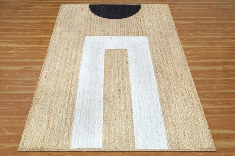 White & Beige Jute Rug Area Rugs Jute Rug Outdoor Rugs for Patio