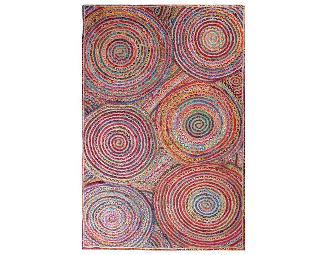 Hand Braided Hallway Runner Rug Garden Yoga Mat Chindi Cotton Etsy