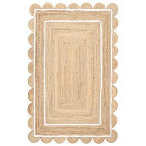 Alfombra de corredor festoneado natural Alfombra de trada Alfombra de corredor de granja 2x18 3x10 5x8 pies.