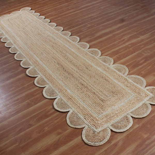 Tapis de jute naturel fait main indien Tapis en coton chindi tressé à la Tapis de jardin de yoga en plein air 2.6x4 4x10 6x12 pieds Tapis