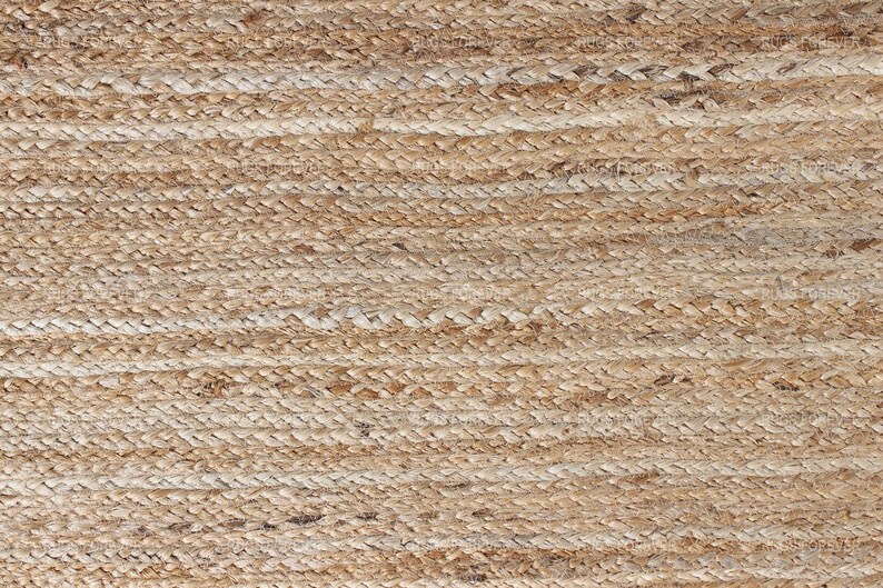 Natural Jute Rug Indian Hand Braided Rug Boho Rug Rectangular Rug