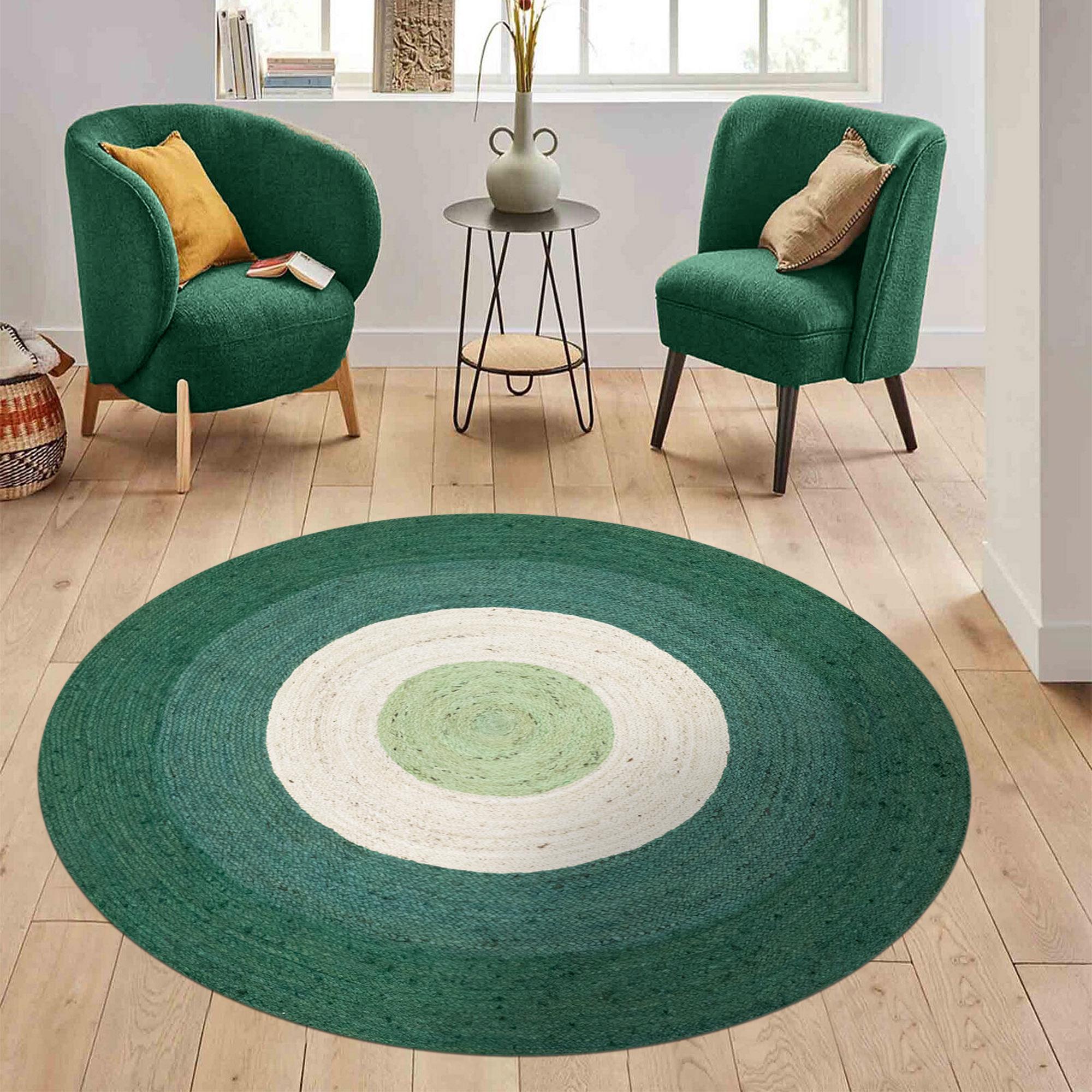 Heart Green Jute Rug Handmade Braided Jute Rug, Green Round Boho Decor, Custom Size - Etsy