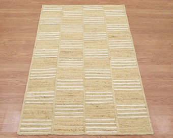 Handwoven Jute Runner, Braided Beige Boho Farmhouse Hallway Rug, Custom Sizes Available