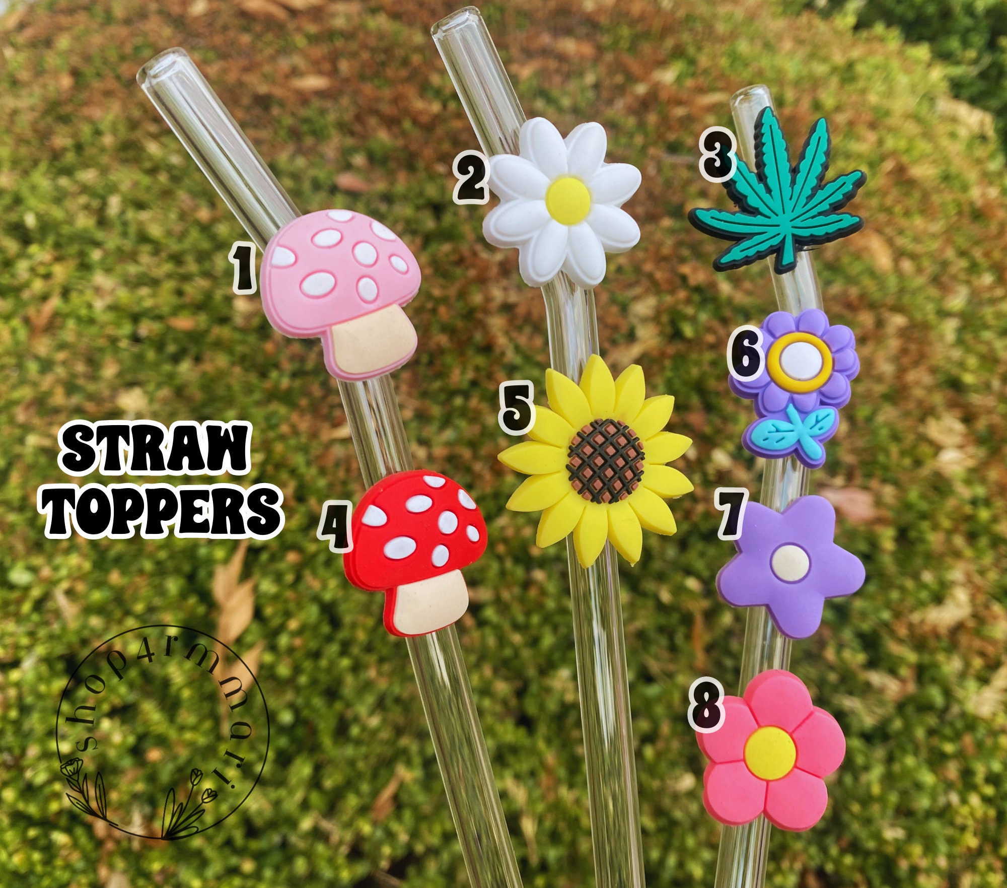Straw Caps Covers 12Pcs Straw Cover Cap Silicone Straw Toppers Drinking  Straw Tips Lids Cute Animal Fruit Flower Design Straws Plugs for Wedding  Birthday Party Straw Covers Cap 