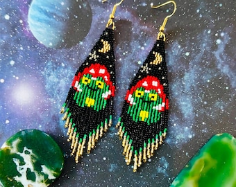 Boucles d&#39;oreilles grenouilles cosmiques